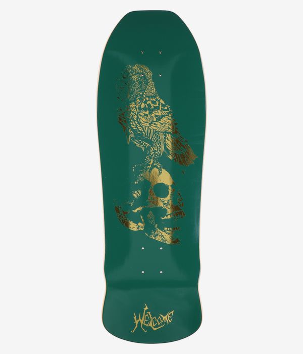 Welcome Bird Brain 10" Planche de skateboard (emerald gold foil)