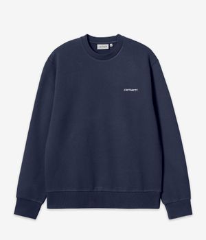 Carhartt WIP Script Embroidery Sweatshirt (air force blue white)