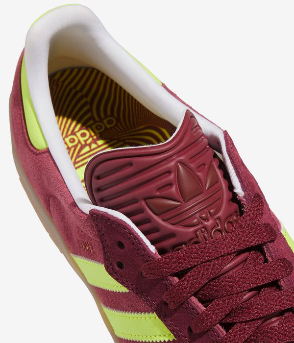 adidas Skateboarding Puig Samba Shoes (maroon semi solar yellow shadow)