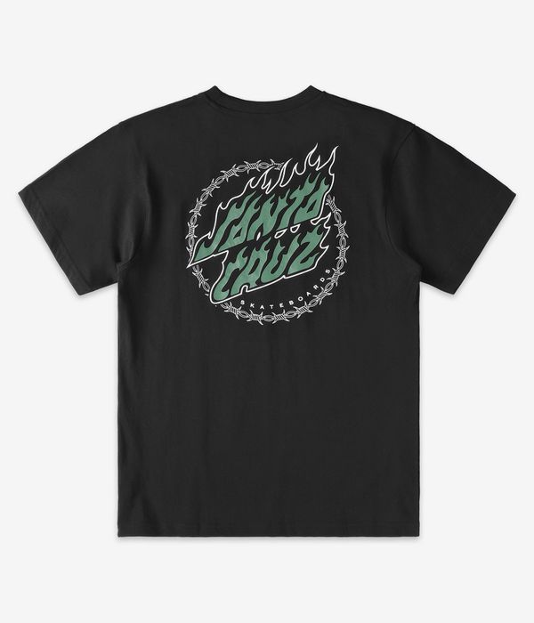 Santa Cruz Wired Flame Dot Chest T-Shirt (black)