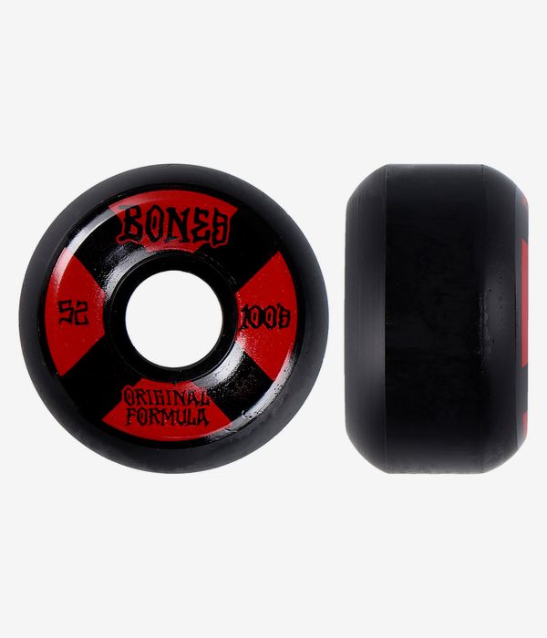Bones 100's-OG #4 V5 Ruote (black red) 52mm 100A pacco da 4