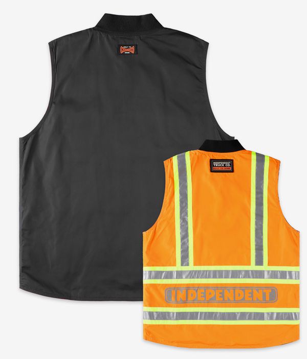 Independent BTG Work Reversible Weste (black orange)