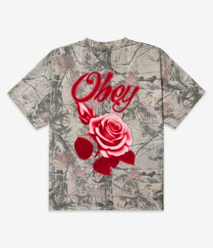 Obey Airbrushed Rose T-shirt (leaf camo)