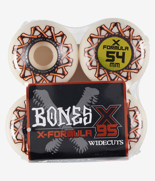 Bones X Formula V6 Wheels (white orange) 54 mm 95A 4 Pack