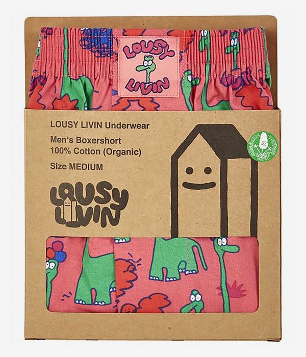 Lousy Livin Dinos Boxer (pink)