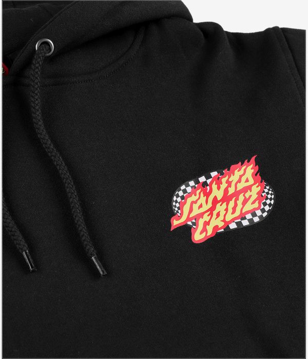 Shop Santa Cruz Goal Flame Hoodie black online skatedeluxe
